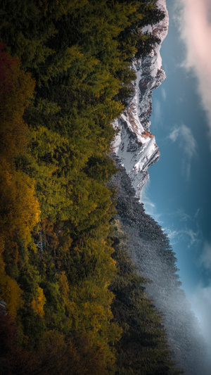 亚丁-云-雪山-你好七月-旅游 图片素材