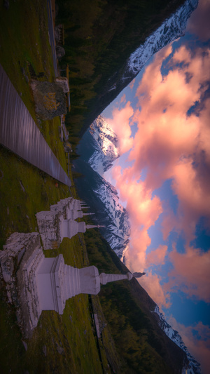 旅游-旅行-粉色-四姑娘山-雪山 图片素材