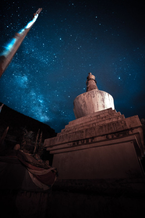 星空-格聂神山-旅游-四川-云 图片素材