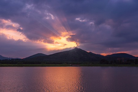 我要上封面-黛溪河湿地公园-山-山东邹平-城市 图片素材
