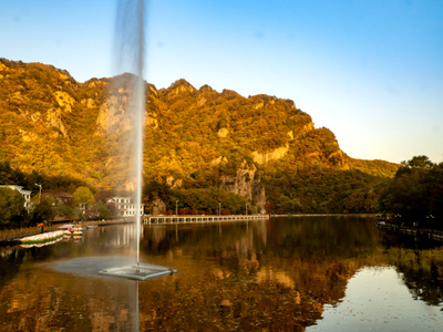 秋-自然-自然-风景-喷泉 图片素材