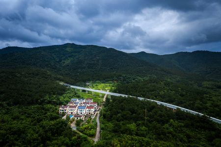 湖州市-乡村-航拍-长兴-风景 图片素材