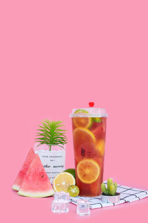 水果-夏日清凉-饮品-水果茶-静物 图片素材