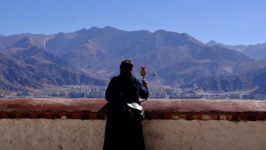 haida滤镜签约-甘南藏族自治州-背影-女人-女性 图片素材