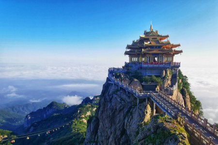 南阳市-华为手机摄影-风景-山谷-建筑 图片素材