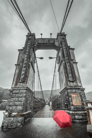 风光-彩色-建筑-桥-吊桥 图片素材