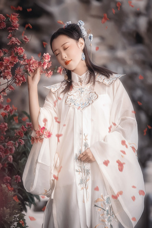 环境人像-意境人像-古装人像-汉服-工笔画 图片素材