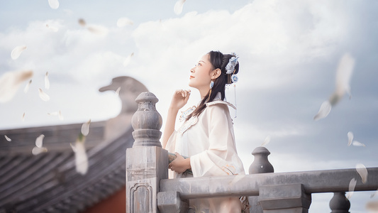 环境人像-意境人像-古装人像-汉服-工笔画 图片素材