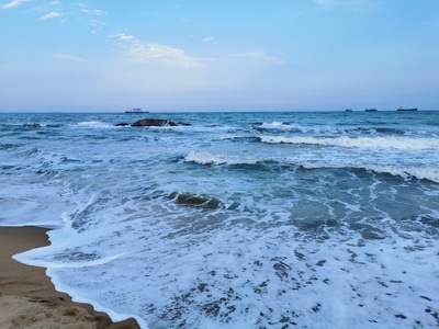 秦皇岛市-手机随拍-尘世烟火-海浪🌊-自然 图片素材