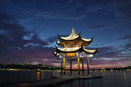 haida滤镜签约-夏日-风光-杭州-古建筑 图片素材
