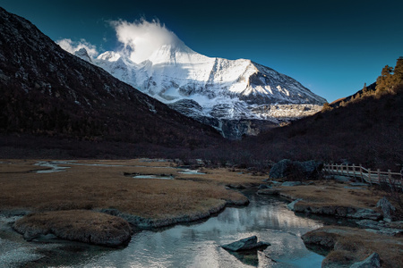 风景-雪山-海子-风景-山 图片素材