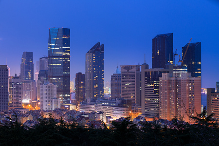 蓝调世界-青岛-夜景-海边-海滨 图片素材