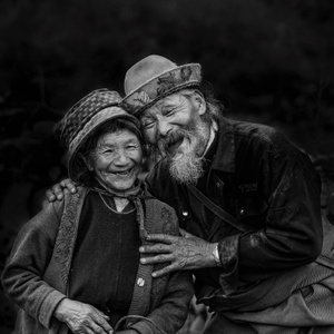 七夕-解读幸福-西藏-老人-女人 图片素材