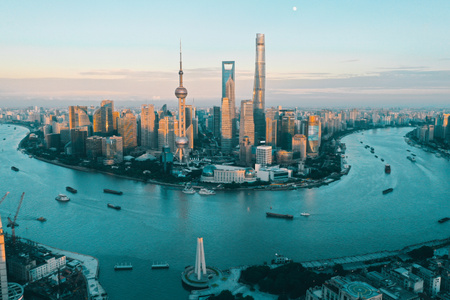 上海市-航拍-现代-建筑-风光 图片素材