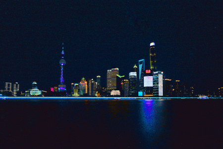 风光-城市-上海-夜景-现代 图片素材
