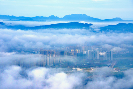 宜宾市-长宁县-佛来山-朝霞-晨韵 图片素材