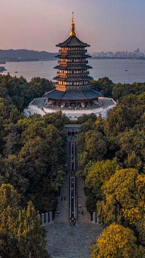 西湖-海岸线-城市-杭州-你好八月 图片素材