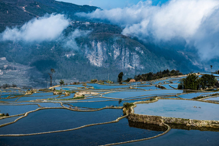风光-旅行-日出日落-尼康-元阳梯田 图片素材