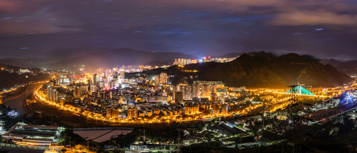攀枝花-城市风光-攀枝花-风光-夜景-曹子坪观景台 图片素材