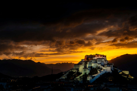 西藏-大自然-建筑-布达拉宫-宗教 图片素材