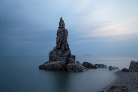 海岸-将军石-岩石-礁石-将军石 图片素材