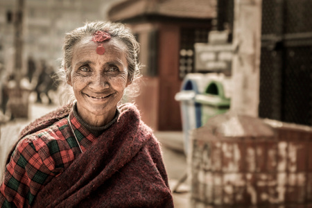 人文-旅行-尼泊尔-老人-肖像 图片素材