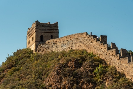 宅家-长城日落-江山-画卷-建筑 图片素材