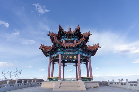 升龙亭-辽西-朝阳县-小凌河-流域 图片素材