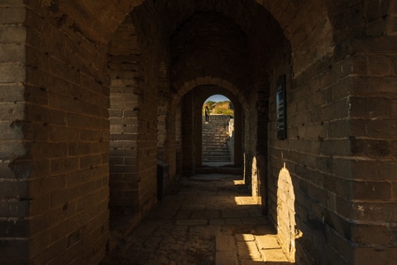 宅家-长城日落-江山-画卷-建筑 图片素材