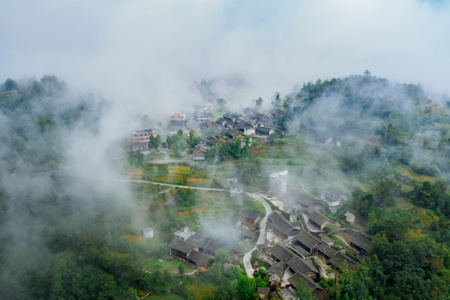 七工匠-村落-色彩-风景-云海 图片素材