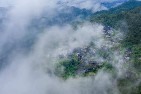 七工匠-村落-色彩-风景-云海 图片素材