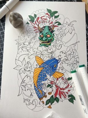 北京市-纸面手绘-马克笔-手绘-插画 图片素材