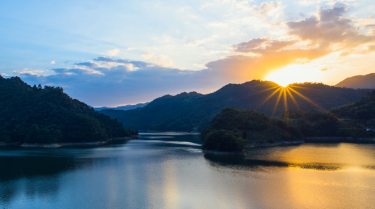 宁德市-夕阳-自然-风光-风景 图片素材