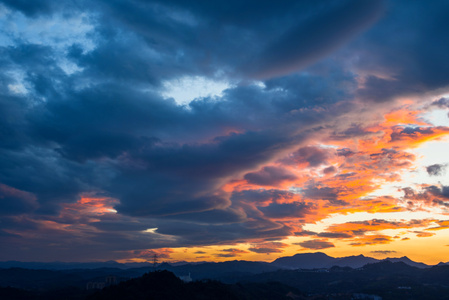 宁德市-夕阳-自然-风光-风景 图片素材