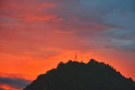 宁德市-夕阳-自然-风光-风景 图片素材