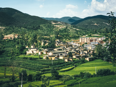 楚雄彝族自治州-乡村-乡村-村庄-房屋 图片素材