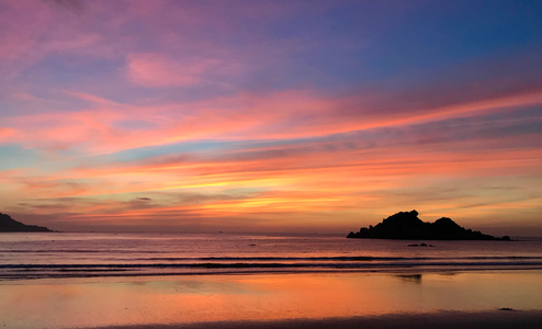 夕阳-海-自然-风光-风景 图片素材