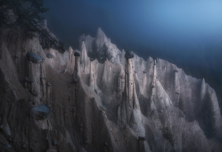 风光-自然-山体-夜晚-雾 图片素材