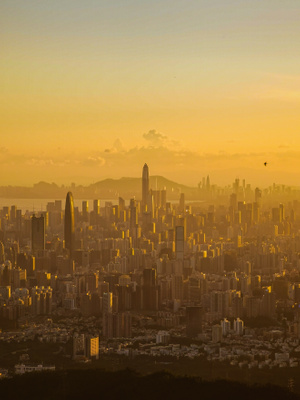 深圳市-梧桐山-深圳-黄昏-日落 图片素材