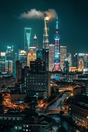 夜景-建筑-城市-instagram-上海 图片素材