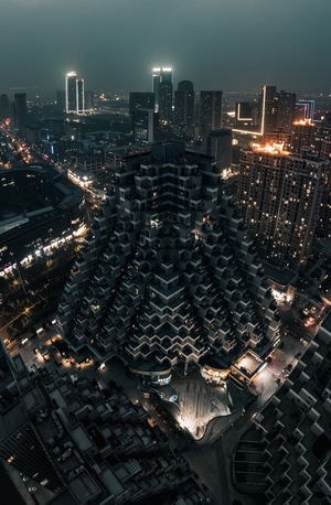 上海-instagram-建筑-夜景-航拍 图片素材