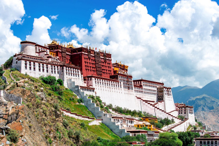 尘世烟火-haida滤镜签约-西藏-拉萨-布达拉宫 图片素材