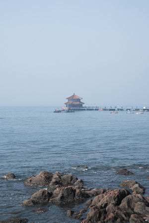 海-海边-礁石-青岛-山东 图片素材