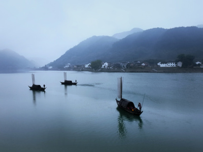 水墨风-倒影-暗黑-我要上封面-风景 图片素材