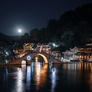 湘西土家族苗族自治州-暗黑-我要上封面-旅行-蓝调世界 图片素材