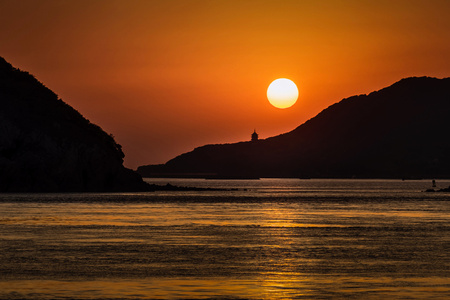 枸杞岛-海上看日落-自然-风景-风光 图片素材