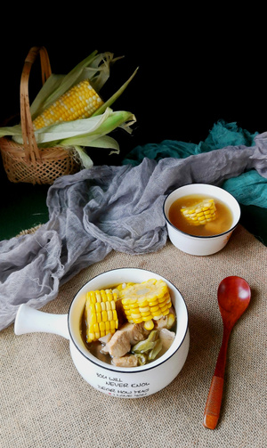 排骨-汤-玉米-食物-美食 图片素材