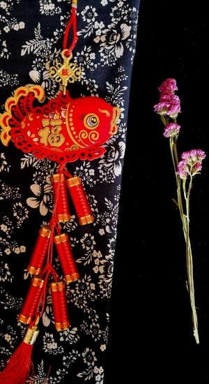 年年有余-年味-勿忘我-花-花朵 图片素材