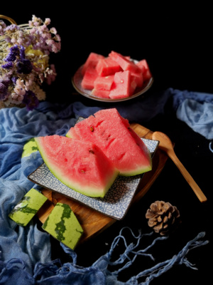 夏天-清凉-静物摄影-西瓜-食物 图片素材