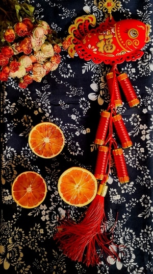 新年-甜橙-开心快乐-甜蜜-食物 图片素材